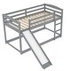 preview thumbnail 10 of 15, Artsy Twin over Twin Bunk Bed with Convertible Slide and Ladder, Grey