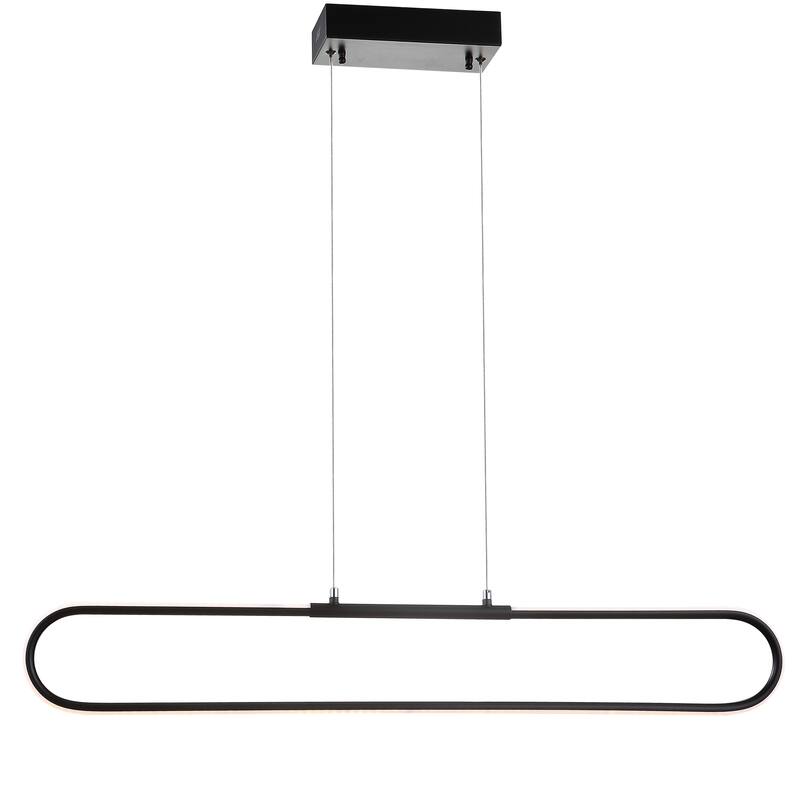 Makena 39" Dimmable Adjustable Integrated LED Metal Linear Pendant, by JONATHAN Y