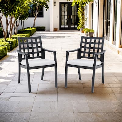 Aluminum Outdoor Patio 2-Piece Dining Chairs