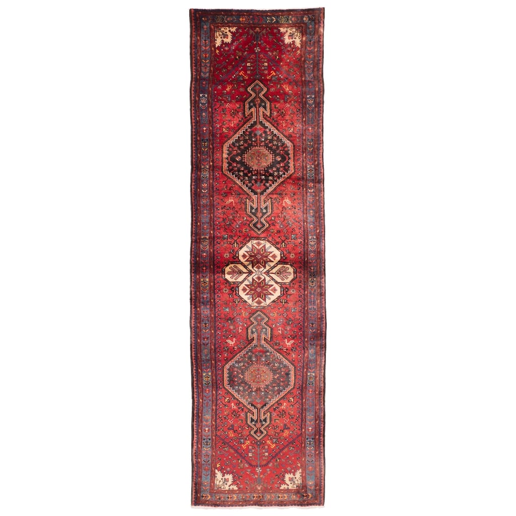 ECARPETGALLERY Hand-knotted Anadol Red Wool Rug - 2'8 x 10'6