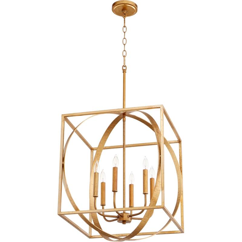 Quorum International 6 Light 18" Wide Pendant - Gold Leaf
