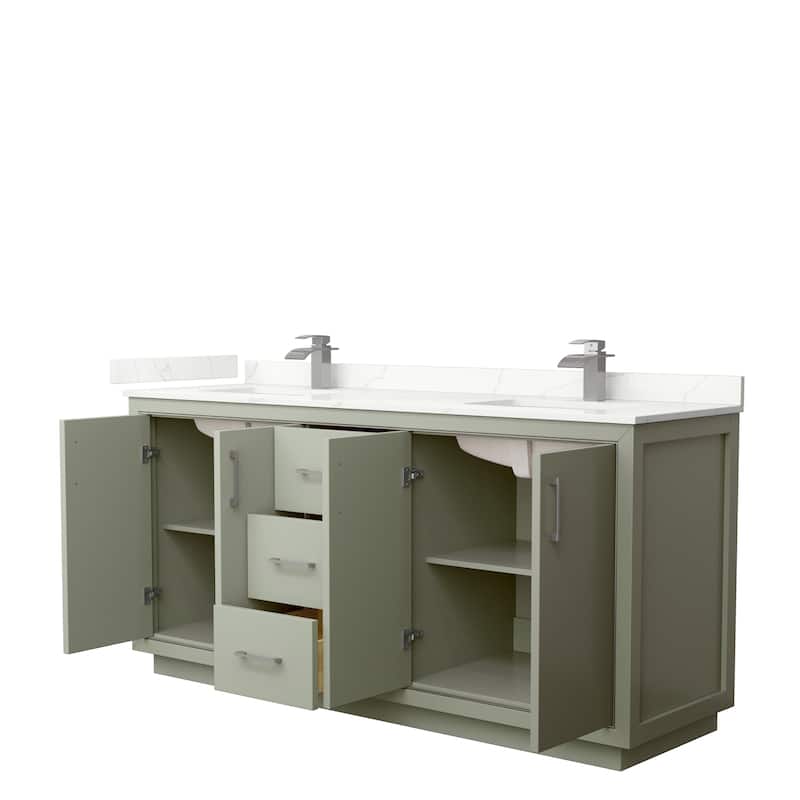 Icon 72-inch Double Vanity, Quartz Top