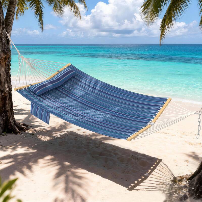 EROMMY Modern Portable Hammock, Hand-Woven Ropes, Anti-Tipping Design for Backyards, Beaches & Campsites