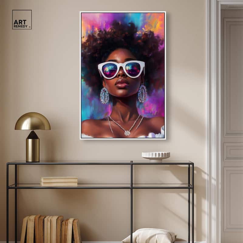 Bold Colorful Curls Canvas by Art Remedy