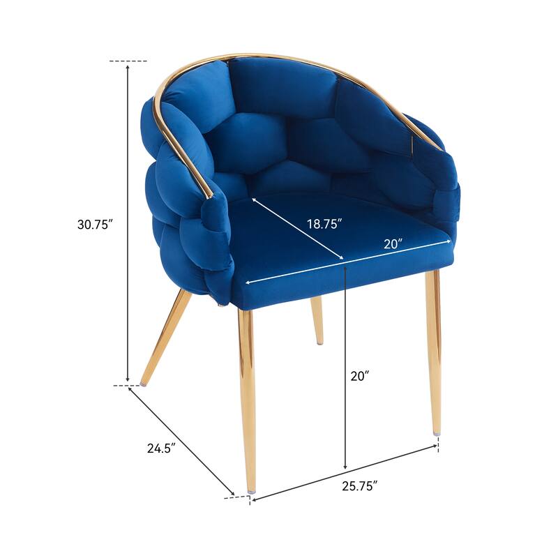 Handmade Accent Chair Balcony Chair Velvet Armchair Dining Chair