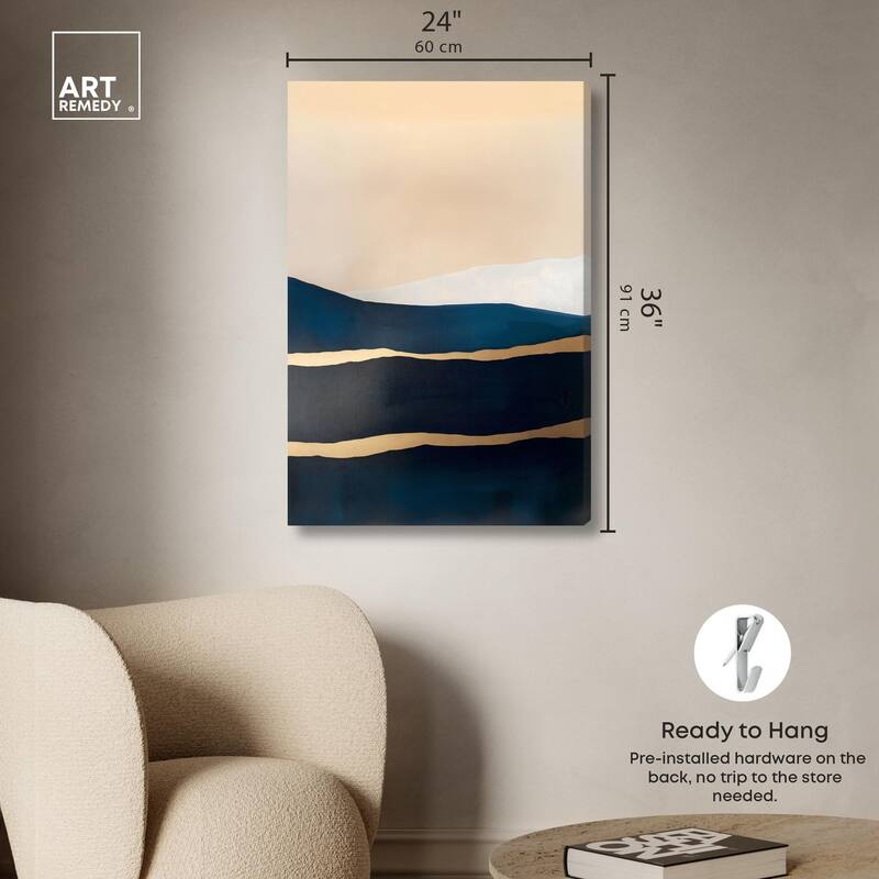 Golden Seam II Canvas by Art Remedy, Gallery Wrapped