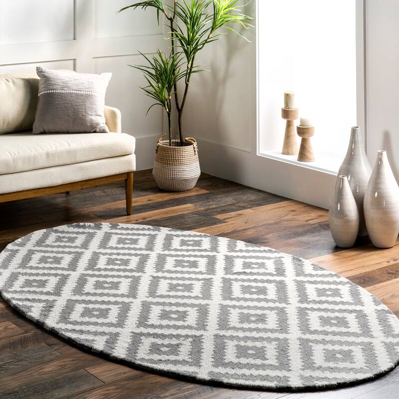 Nuloom Kellee Hand Tufted Geometric Wool Area Rug