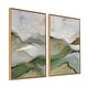 preview thumbnail 12 of 13, Kate and Laurel Sylvie Beaded Whispers of the Hills 1 and 2 Framed Canvas Art Set by Nikita Jariwala 2 Piece Set 28x38 - Beech