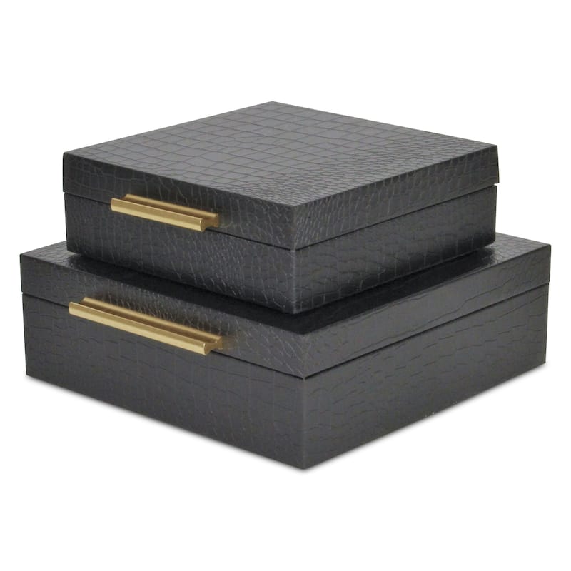 Lusan Black Vinyl Decorative Box Set