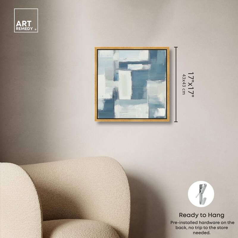 Deconstructed Blue III Canvas by Art Remedy