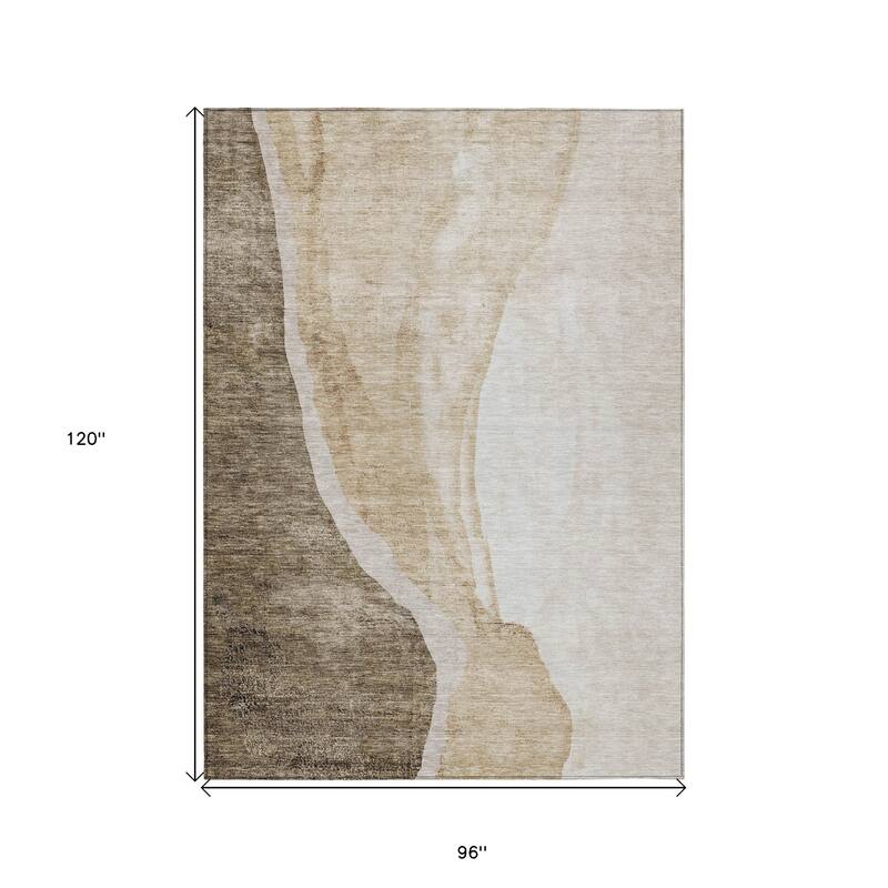 HomeRoots Abstract Transitional Rectangle Outdoor Rug