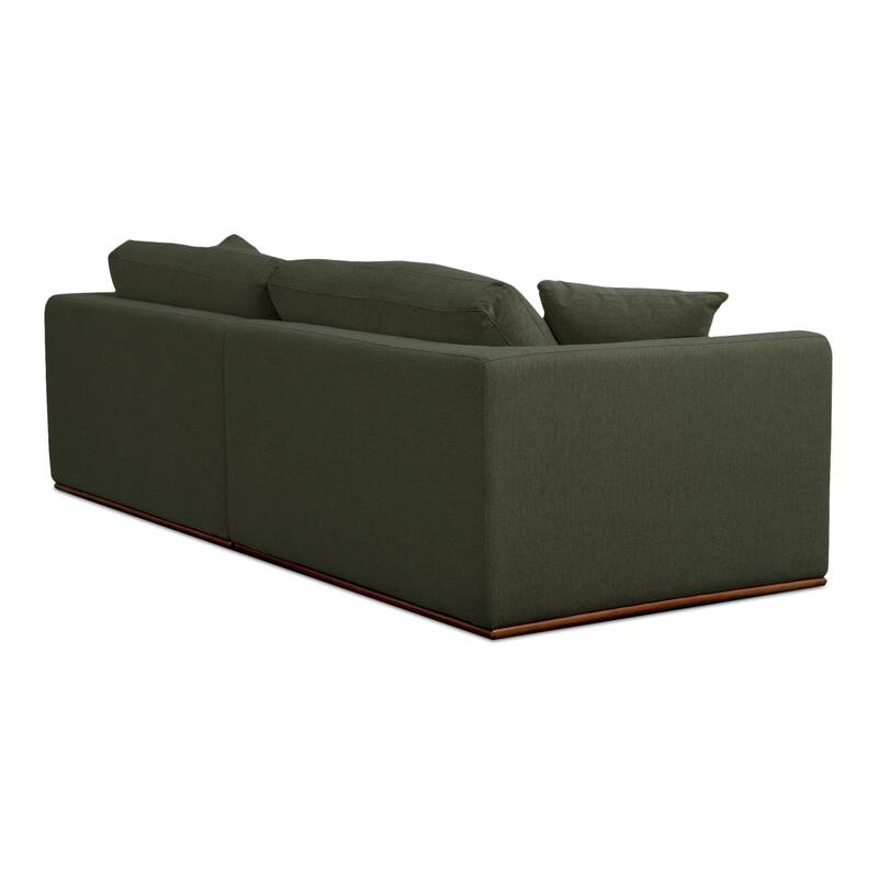 NADAAL STUDIOS Rio, 3-Piece Modular Sectional Sofa With Rubber Wood Base - 95.2"W x81.8"D x23.6"H