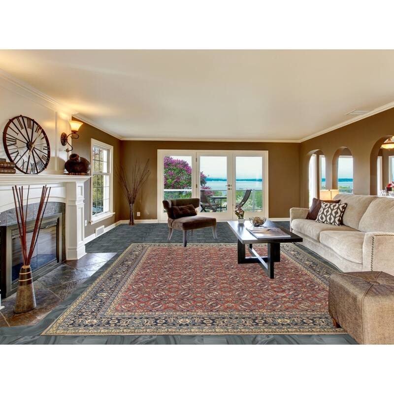 Pre-1900 Vegetable Dye Sultanabad Persian Wool Area Rug Hand-knotted - 9'3" x 12'5"