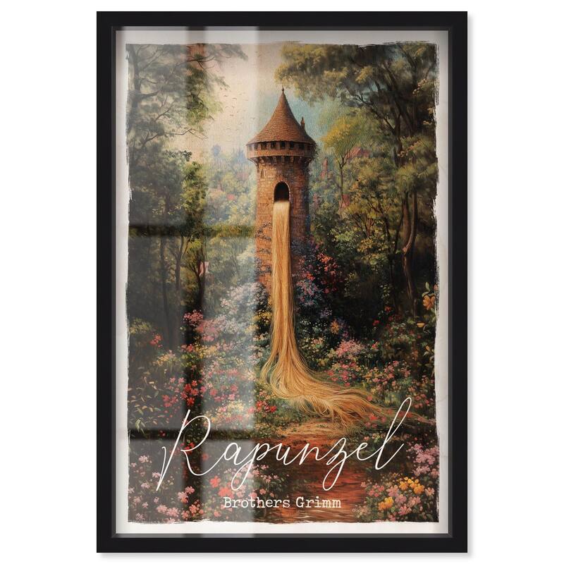 Rapunzel Classic Shadowbox by Art Remedy - Black - 10" x 15"