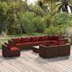 Option Brown/Cinnamon red 4 x Middle sofa