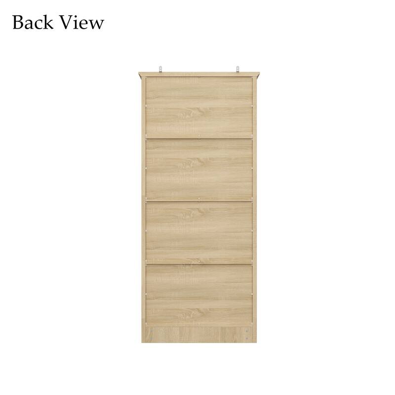 Tall Bathroom Cabinet Farmhouse Storage Cabinet with Hidden Drawers