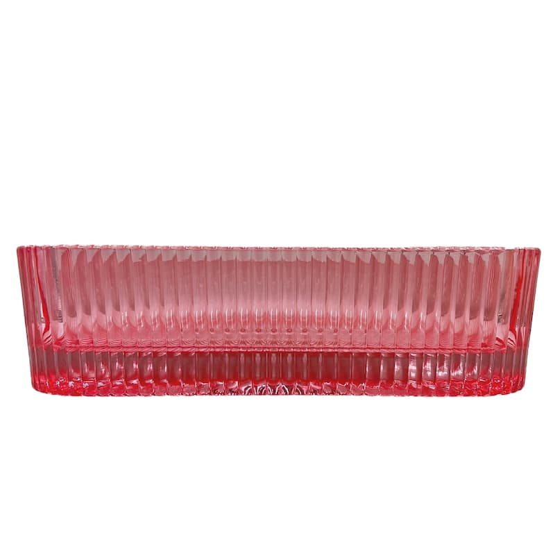 Plaza Tempered Glass Square Vessel Bathroom Sink - 15"