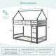preview thumbnail 17 of 20, Twin Over Twin Bunk Bed with Fence and Ladder for Kids