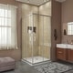 preview thumbnail 2 of 18, Elegant Chrome Finish Corner Entry Shower Enclosure with Sliding Shower Doors（Shower Base not Included）