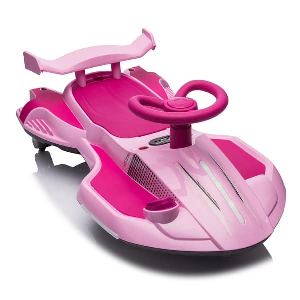 slide 2 of 104, Electric 12V Kids Toy Car with 360 Spin, Front Lights & Multimedia Player for Ages 3+