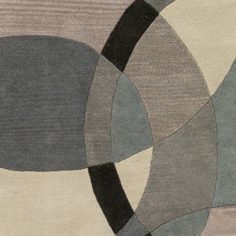 Mayflower Handmade Modern Circles Wool Area Rug