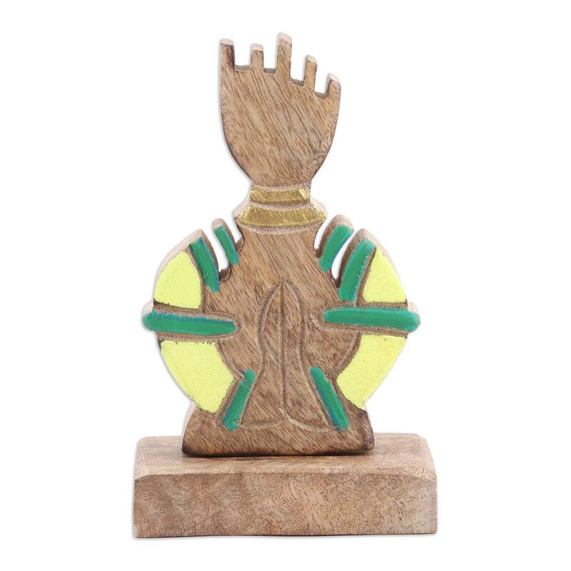 Novica Handmade Natures Prayer Wood Sculpture
