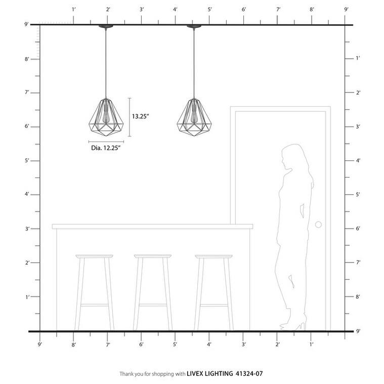 Livex Lighting 1-light Mini Pendant, 41324