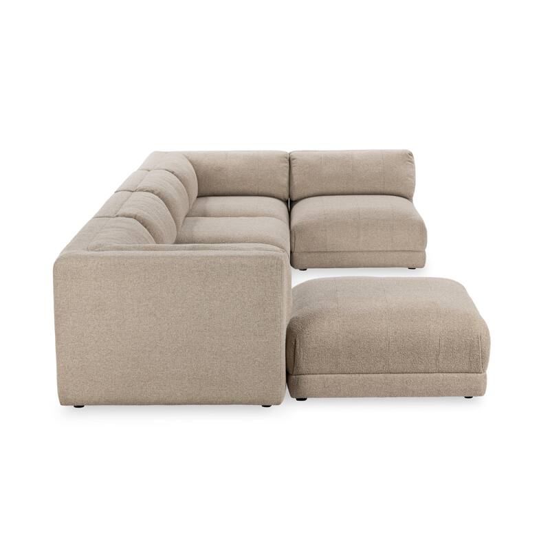 Classic Home Adalynne 6 Piece Performance Fabric Modular Sectional