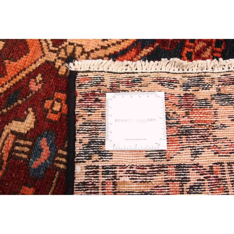 ECARPETGALLERY Hand-knotted Kayseri Vintage Dark Red Wool Rug - 4'9 x 9'6