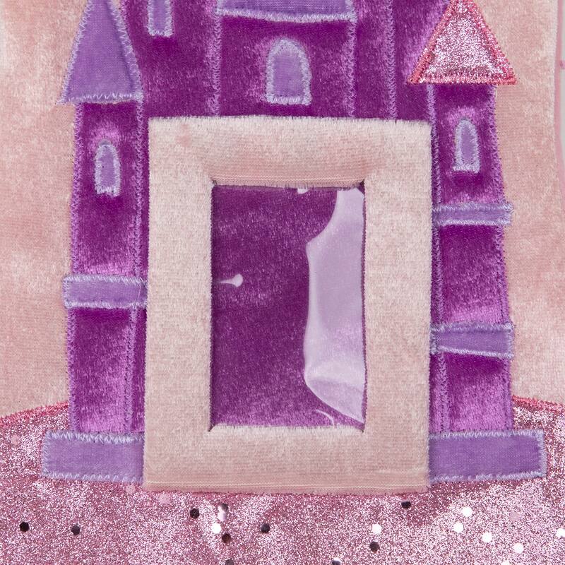 20" Pink and Purple Glitter Princess Christmas Stocking