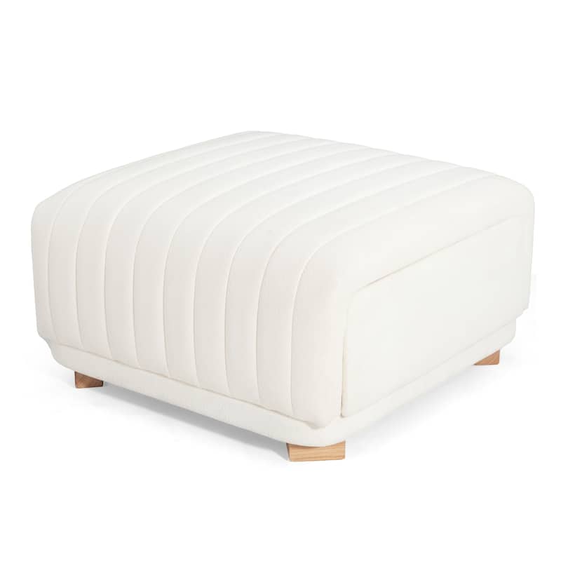 Christopher Knight Home - Zaka Faux Leather Channel Tufted Ottoman