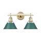 Option Aged Brass / Pine Green Shades