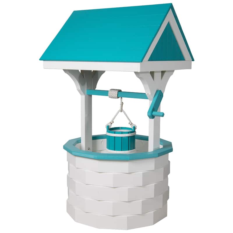 Poly Wishing Well - White and Aruba Blue - Large