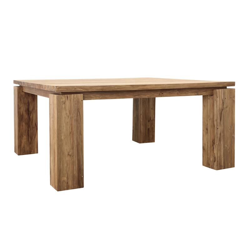 Melrose 63" Wide Teak Dining Table, Natural