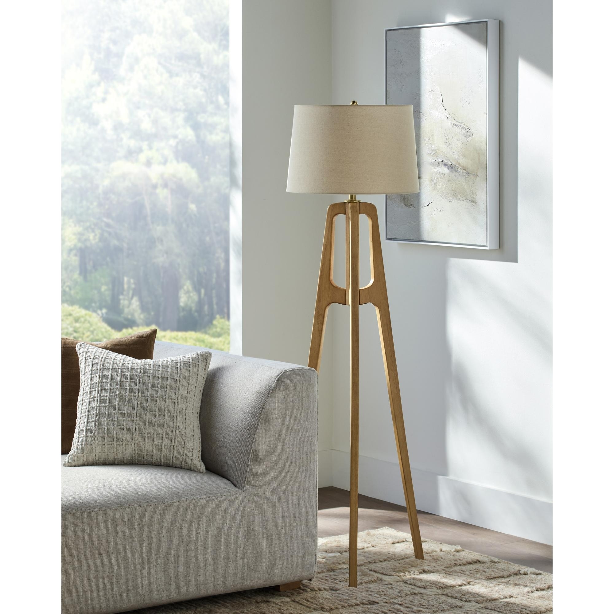 Livabliss Gingko Traditional Accent Floor Lamp - 61"H x 17"W x 17"D