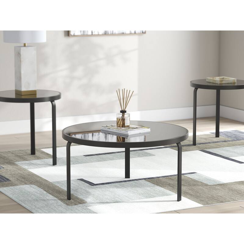 Signature Design by Ashley Dorylin Black Table (Set of 3) - 36"W x 36"D x 18"H