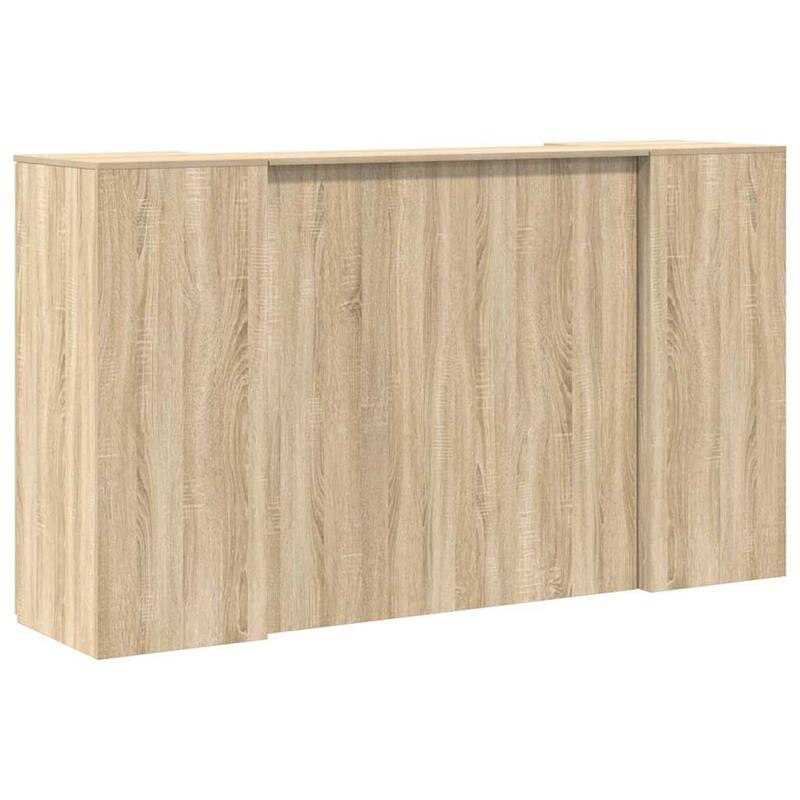 vidaXL Reception Desk Sonoma Oak Engineered Wood Large Reception Desk