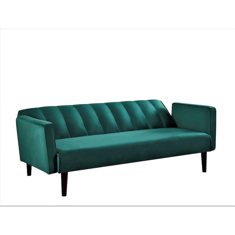 Gelbero Striped Velvet Sofa Bed Sleeper