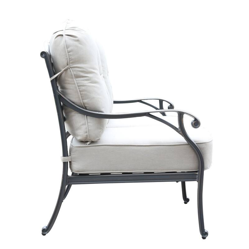 Ventura Cast Aluminum Loveseat with Cushion
