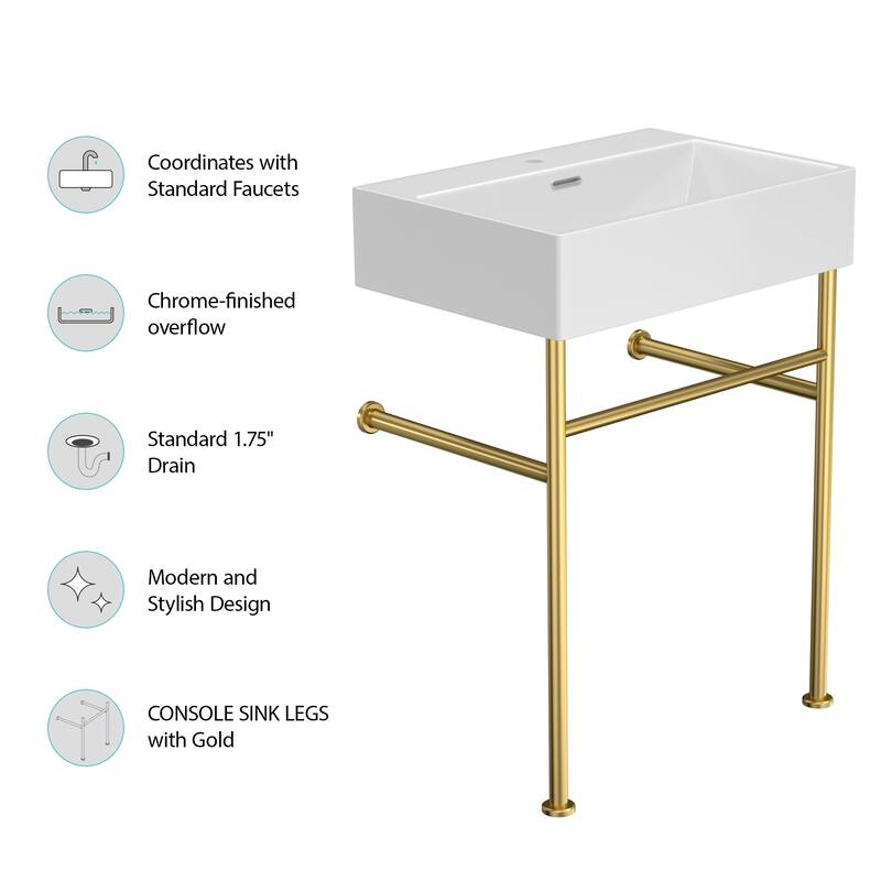 Freestanding Bathroom Vanity with Ceramic Sink