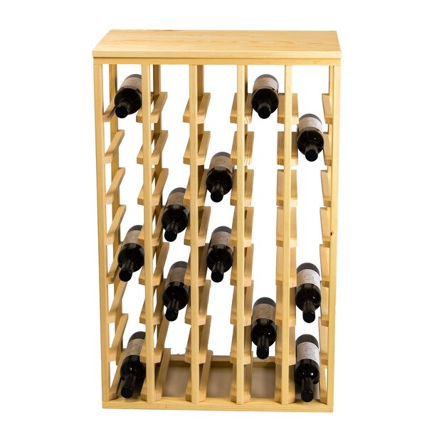 40 bottle shop wooden wine rack