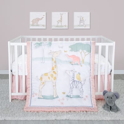 Sweet Safari 4 Piece Crib Bedding Set
