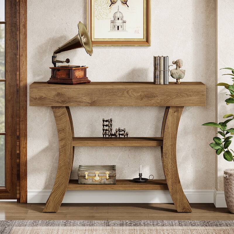 41-Inch Small Console Table with Curved Frame