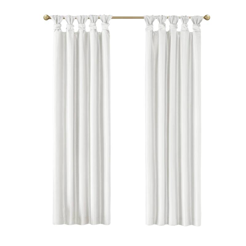 Madison Park Natalie Twist Tab Total Blackout Window Curtain Panel