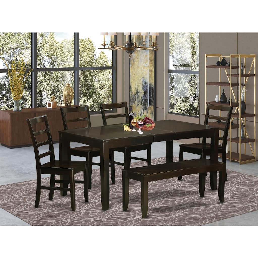 Cottage Dining Room Set - Table with Leaf & Chairs - Farmhouse Kitchen Furniture