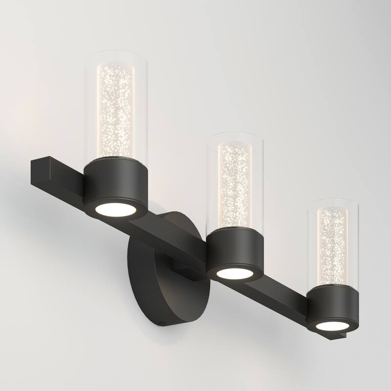 Artika Novello 3-Light Integrated LED Bathroom Vanity Light, Black