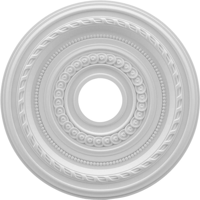 3 1/2" Inside Diameter - Cole Thermoformed PVC Ceiling Medallion - 16" Outside Diameter - Unfinished