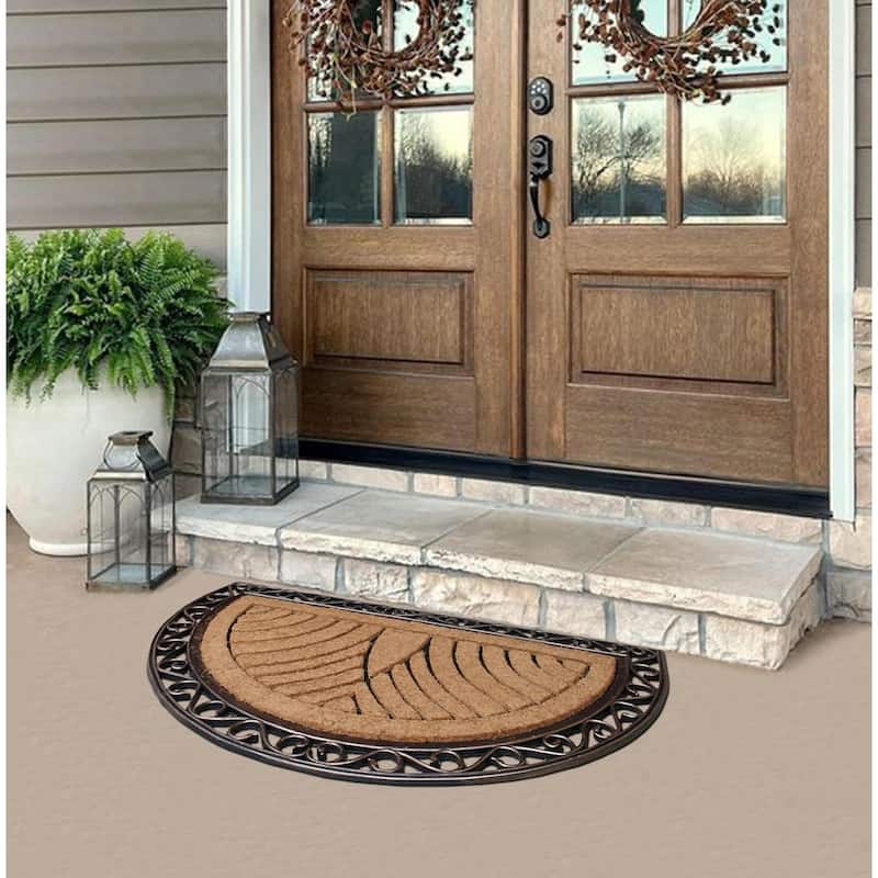 A1HC Natural Coir & Rubber Door Mat, 30"x48", Heavy Duty Large Doormat