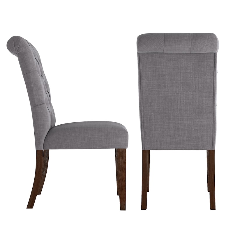 Krakova Tufted Rolled Back Parsons Chairs (Set of 2) - Chair