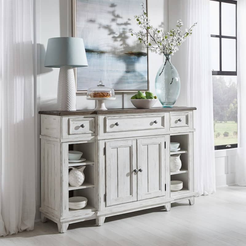 River Place Riverstone Breakfront Server - White